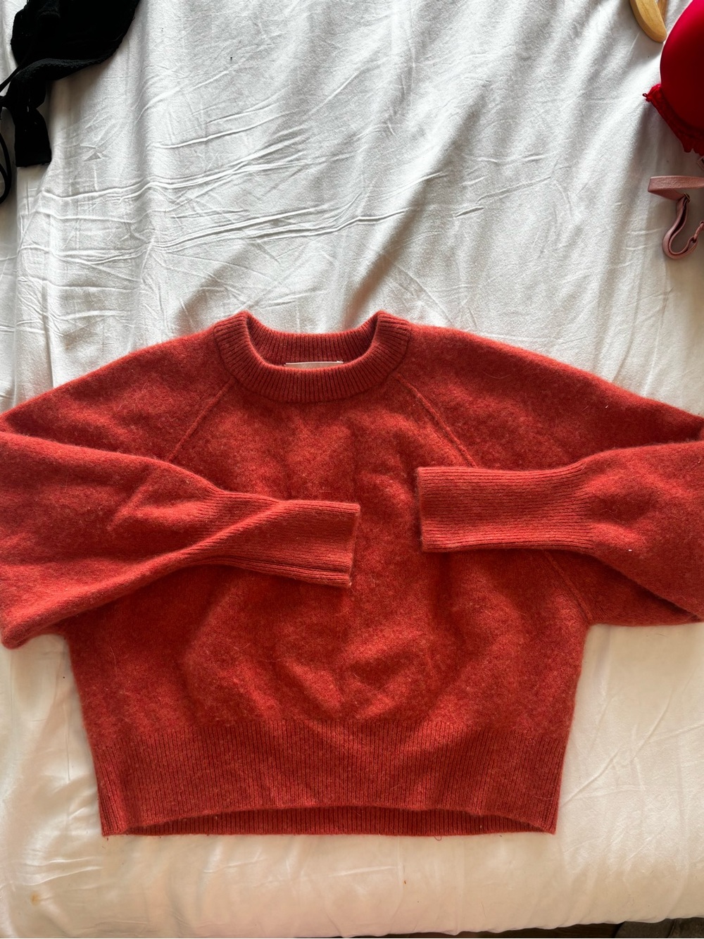 Babaton Cozy Red Crewneck Sweater